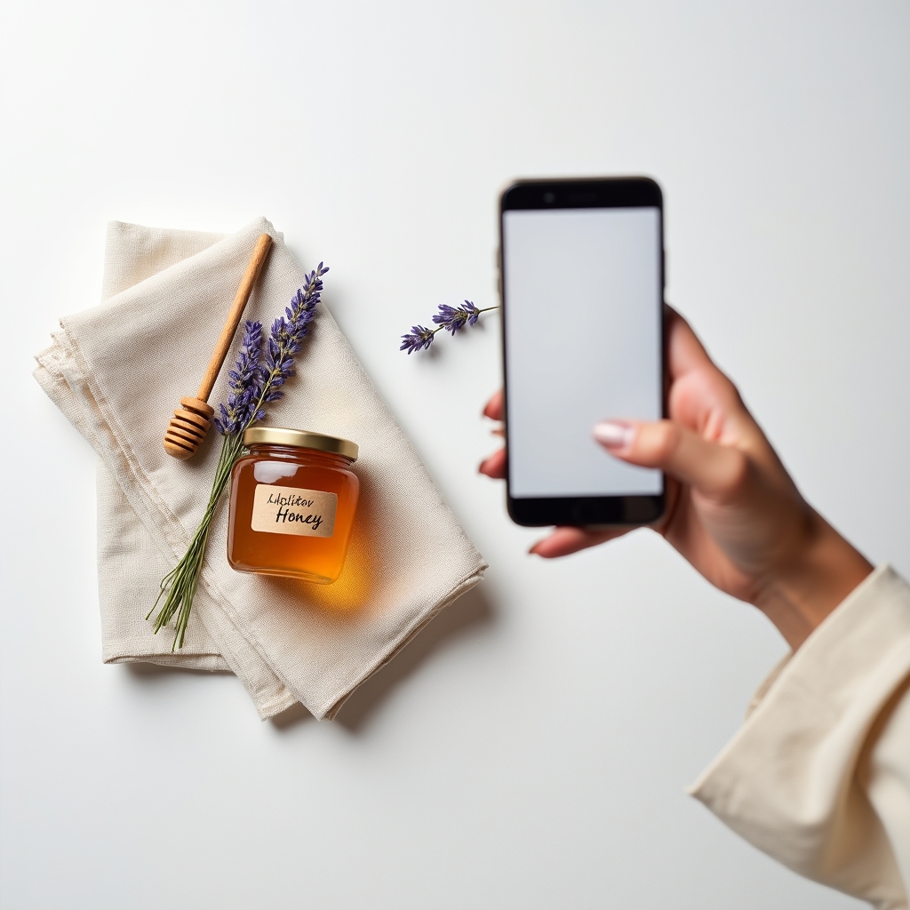 Fotografierea produselor cu smartphone-ul pe fundal alb